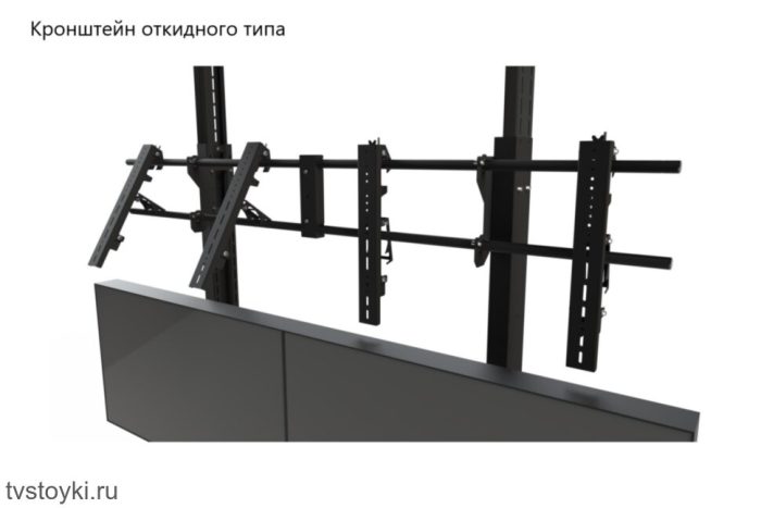 Каркас напольно-настенный для видеостены 4x4, откидного типа — изображение 4